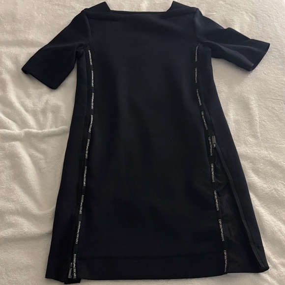 Emporio Armani Elegant Black Long Sleeve Dress - Picture 1 of 3